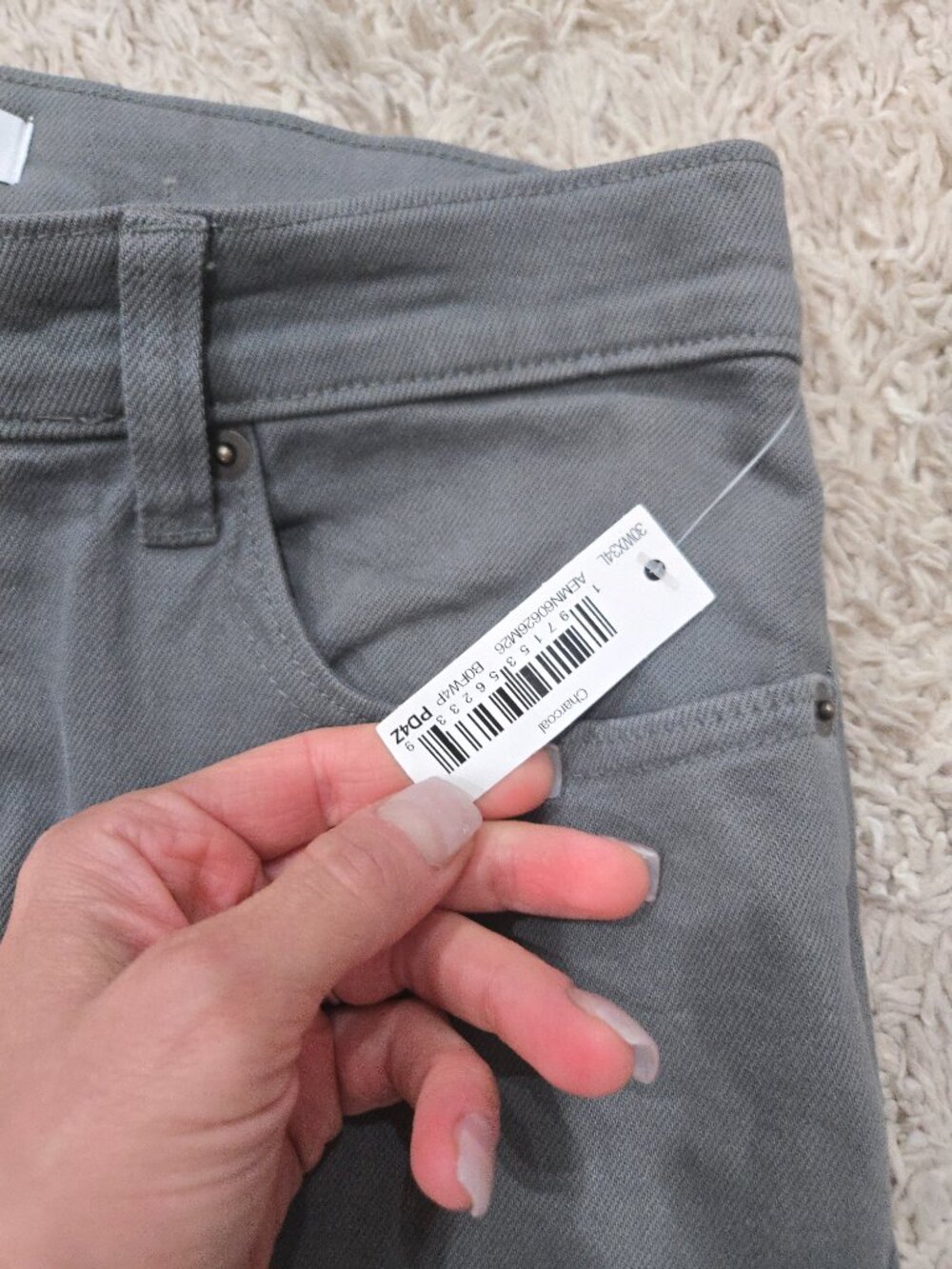NWT Amazon Essentials Men's Straight-Fit Stretch Chino Pants Charcoal 30x34 - Picture 5 of 5